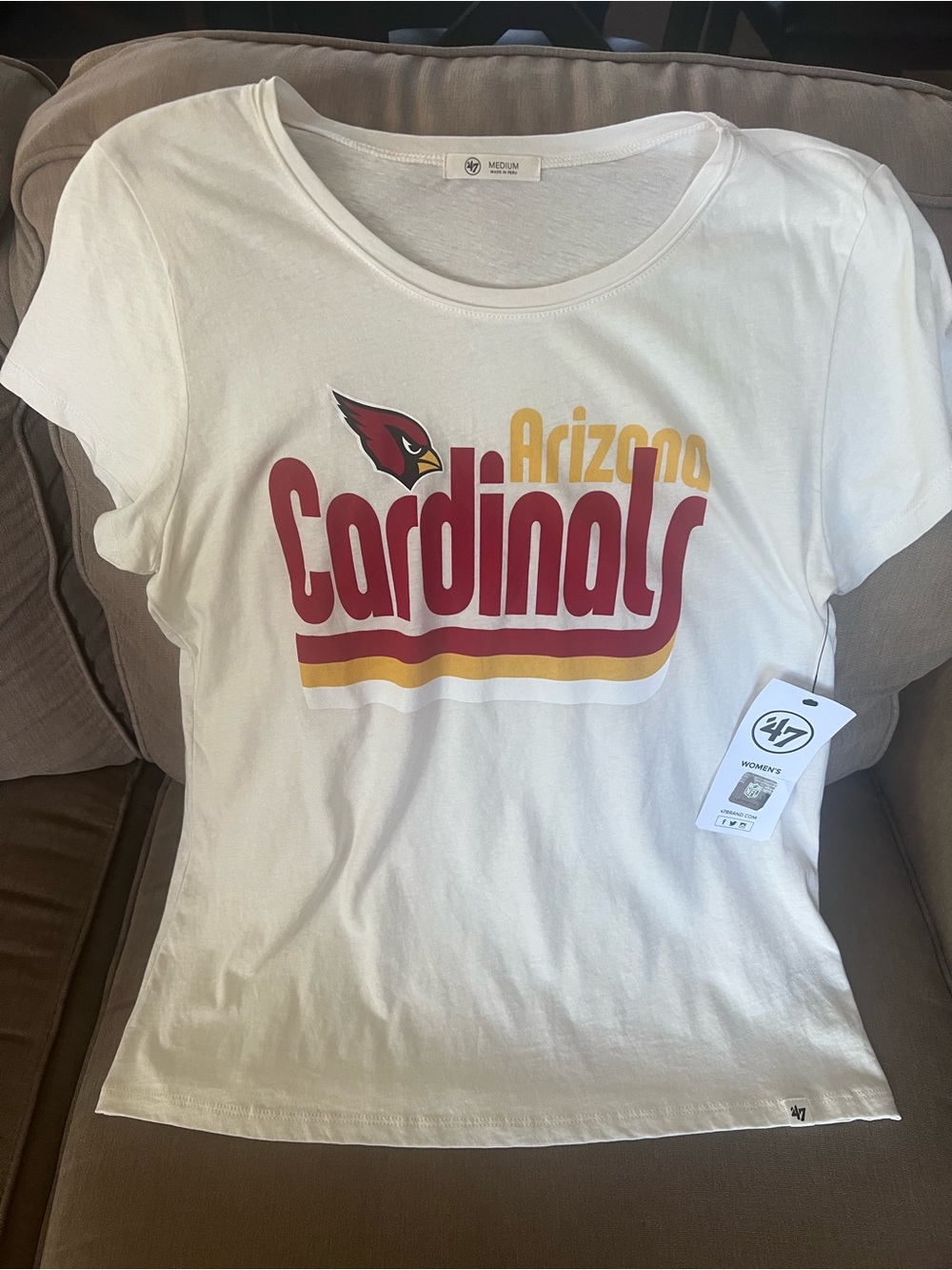 '47 Arizona Cardinals Women's Tee - White with Cardinal Red & Gold